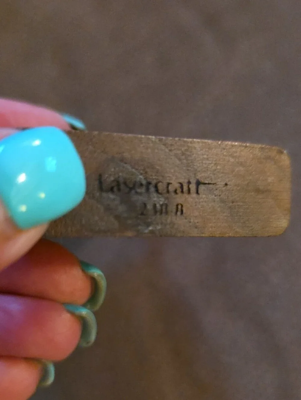 Lasercraft Cork Puller Solid Walnut Engraved with Tree Design: Mid- Century